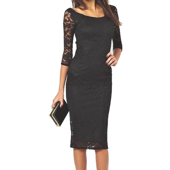 Lace Little Black Dress - Picture 2 of 5